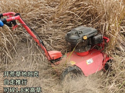 户外汽油开荒自走割草机草坪便携剪草机果园田野小坦克碎草机神器图2