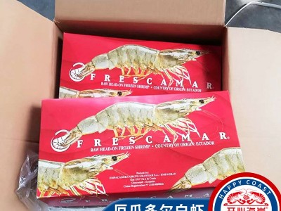 厄瓜多尔白虾南美大虾 新鲜美味厄瓜多尔白虾新鲜速冻海鲜水产图2