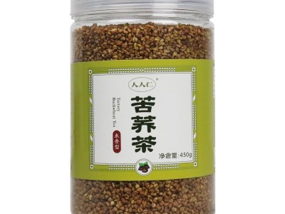 【人人仁】胚芽苦荞茶450g 罐装 黑苦荞茶 荞麦茶批发 米香茶图5