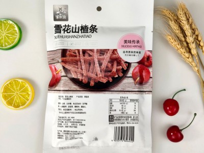 果自源138g雪花山楂条厂家批发微商代加工果干蜜饯休闲零食图2