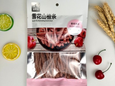 果自源138g雪花山楂条厂家批发微商代加工果干蜜饯休闲零食图1