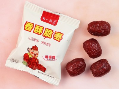 无核香酥脆枣20克独立小包装嘎嘣脆油炸香酥大枣新疆红枣干批发图4