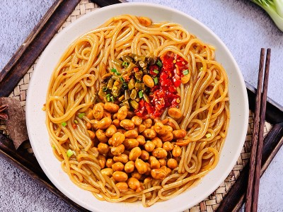 厂家现货批发 应急储备桂林方便湿米粉干捞卤菜粉无肉素盒装262克图2