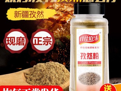 仟佳佰味纯孜然粉500g瓶装新疆孜然粉羊肉串烧烤调料撒料图1