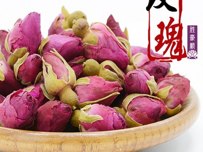 新货胜豪批发散装重瓣红法兰西山东平阴金边兰州玫瑰花茶墨红图3