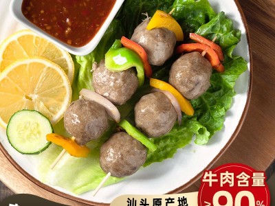 潮汕牛肉丸牛筋丸火锅食材纯牛肉90%烧烤关东煮食材商用厂家批发图2