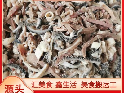 大量批发熟羊杂原料 水煮熟羊皮丝 熟羊头皮 熟羊奶咂 冷链配送图2