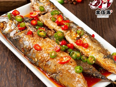 麻辣海鲜烧烤摊大排档大包装麻辣鲅鱼海鲜餐饮流通渠道预制菜系列图3