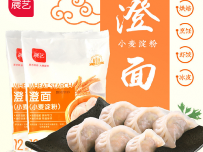 展艺澄面（小麦淀粉)500g家用肠粉水晶虾饺粉月饼粉凉皮 40件/箱图1