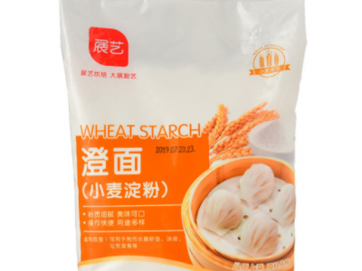 展艺澄面（小麦淀粉)500g家用肠粉水晶虾饺粉月饼粉凉皮 40件/箱图5