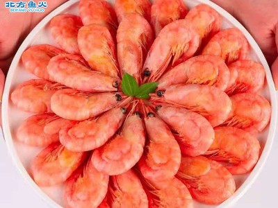 北极虾大号甜虾 刺身即食冰虾 鲜活带籽腹籽海鲜水产冻虾北极甜虾图3