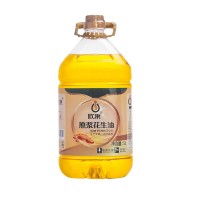 欧果压榨纯花生油5L植物油食用油厂家批发非转家用全程生产直播