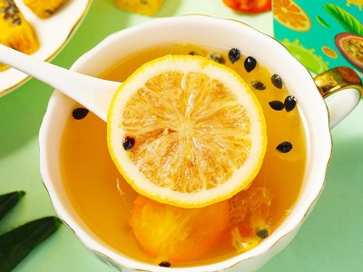 金桔百香果茶蜂蜜冻干柠檬百香果茶夏季网红水果茶厂家一件代发图2