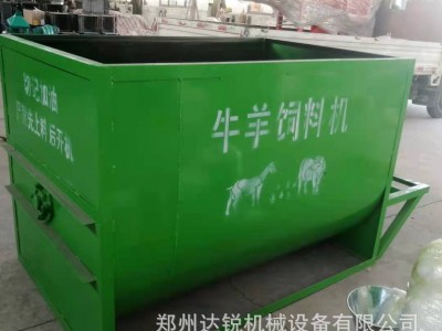 牛羊饲料搅拌机 养殖草料混合拌料机 卧式玉米饲草混合机图2