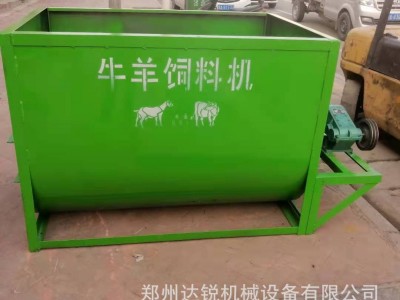 牛羊饲料搅拌机 养殖草料混合拌料机 卧式玉米饲草混合机图1
