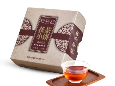 陕西官茶泾阳茯茶金花茯茶砖茶茶饼黑茶藏茶 50g图5