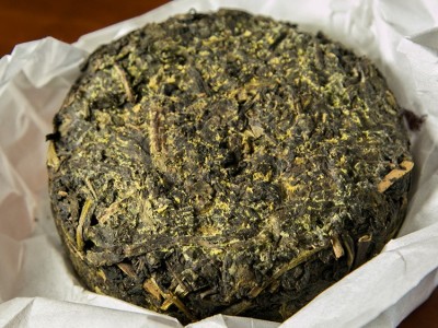 陕西官茶泾阳茯茶金花茯茶砖茶茶饼黑茶藏茶 50g图4
