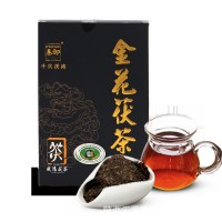 陕西官茶秦御茯茶金花茯茶黑茶泾阳茯茶500g