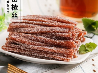 绿香园厂家山楂丝酸甜冰糖山楂条150G罐装一件24罐图2