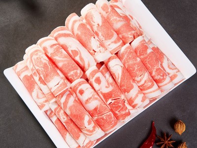 宁夏盐池滩羊羔羊肉卷2500g/卷火锅食材厂家直供肥羊卷新鲜清真图4
