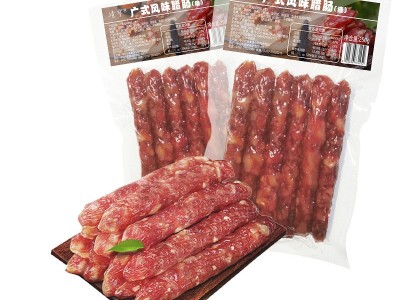 厂家批发靖亨广式腊肠250g 农家腊味饭店粽子煲仔饭香肠腊肉腊肠图4