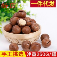 新货大颗粒夏威夷果 休闲零食品年货 特产干果奶油味250g/罐批发