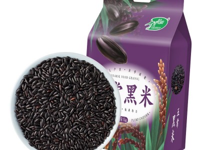 十月稻田 五常长粒黑米东北黑糙米五谷杂粮农家产1kg*2图5