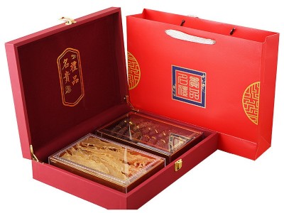 新瑞海参厂家现货批发海鲜干货海参鱼胶双拼礼盒装淡干海参礼盒图4
