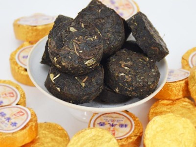 云南普洱茶熟茶糯米香迷你小沱茶小玉饼金装饼茶叶500g厂家批发图5