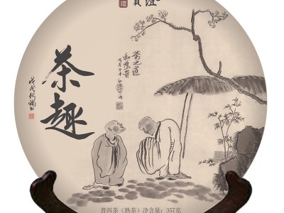 普洱茶 茶趣熟茶饼 357克 一口料图1