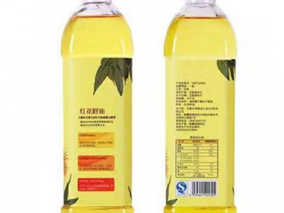 包邮新油1L*1瓶中粮悦润新疆红花籽油压榨一食用油级饭店食堂家用图1