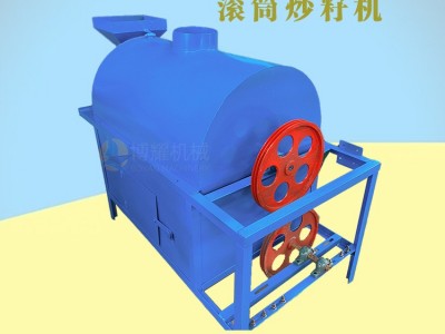 供应油坊芝麻花生菜籽自动电炒料机 干果滚筒燃气炒货机 榨油炒锅图2