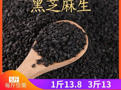 生黑芝麻新货黑芝麻500g干净饱满无染色5斤非熟黑芝麻厂家图1
