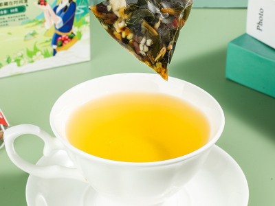 茯苓山楂荷叶茶 陈皮山楂三角包绿茶代用花草组合调味花茶图3