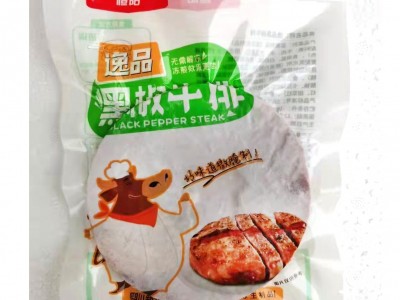 黑椒牛排100g牛肉腌制黑椒味餐饮简装快餐外卖牛扒冷冻商用真牛肉图2