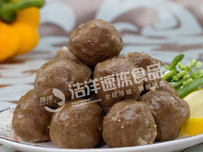 厂家直供 浩洋牛肉丸火锅烧烤关东煮潮汕风味牛杂麻辣烫肉丸子图2
