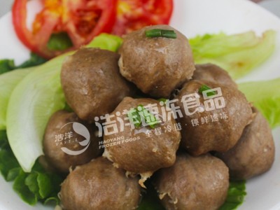 厂家直供 浩洋牛肉丸火锅烧烤关东煮潮汕风味牛杂麻辣烫肉丸子图3