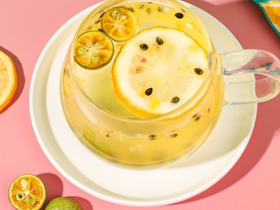 金桔柠檬百香果茶冻干柠檬组合水果茶冷泡茶夏季急单速发可代发图3