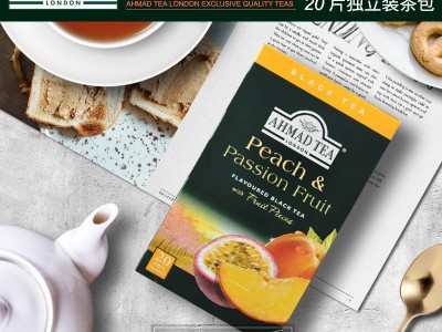英国AHMAD TEA亚曼红茶水蜜桃百香果味红茶英式红茶袋泡茶包图2
