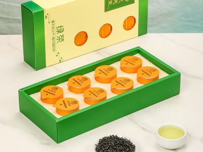 明前炒青绿茶碧螺春茶叶礼盒装花果香聚天禾浓香型新绿茶罐装批发图2