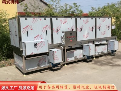 高压水冲洗周转筐清洗机 塑料托盘清洗设备 多功能周转筐清洗机图4