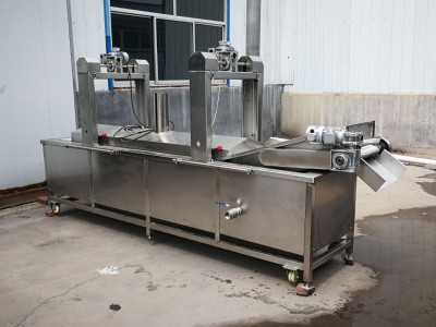 方便面油炸锅 鸡排鸡块鸡米花半成品食品油炸生产线 豆泡油炸设备图4