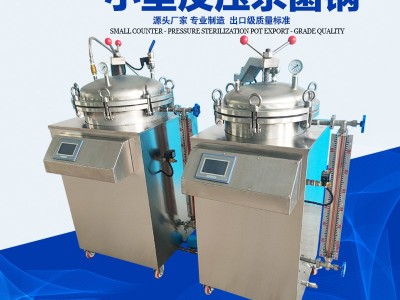小型立式全自动鸭蛋卤鸡快速灭菌可移动实验室灭菌高温反压杀菌锅图2