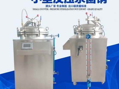 小型立式全自动鸭蛋卤鸡快速灭菌可移动实验室灭菌高温反压杀菌锅图5