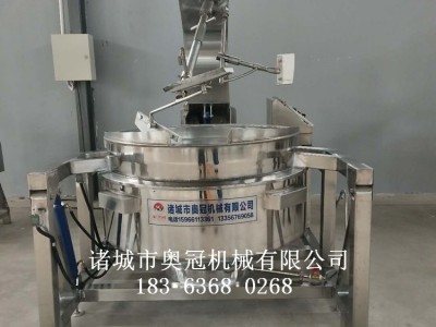 花生酥糖搅拌锅 雪花酥制作成套设备 诸城奥冠机械棉花糖化糖锅图5