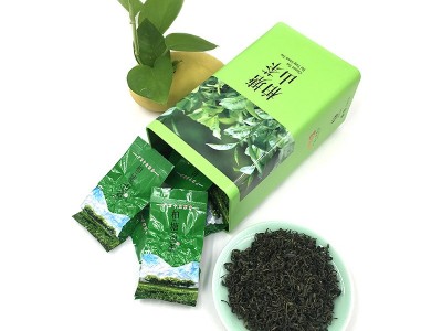 惠州特产散装农产品批发高山绿茶柏塘山茶明前茶叶铁罐盒包装茶叶图4