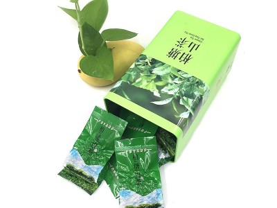 惠州特产散装农产品批发高山绿茶柏塘山茶明前茶叶铁罐盒包装茶叶图3