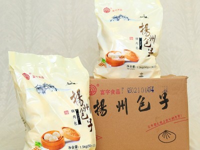 扬州富字猪肉包三丁包30g×24只×6袋酒店早餐包面点速冻包子批发图4