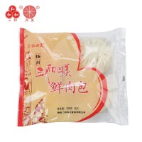 扬州特产三和四美鲜肉包80g×4只速冻包子早餐面食点心袋装320g熟