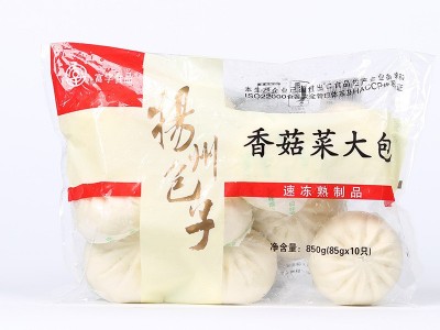扬州特产富字包子三丁大包菇香鸡肉包每袋85g×10只早餐面点速冻图4